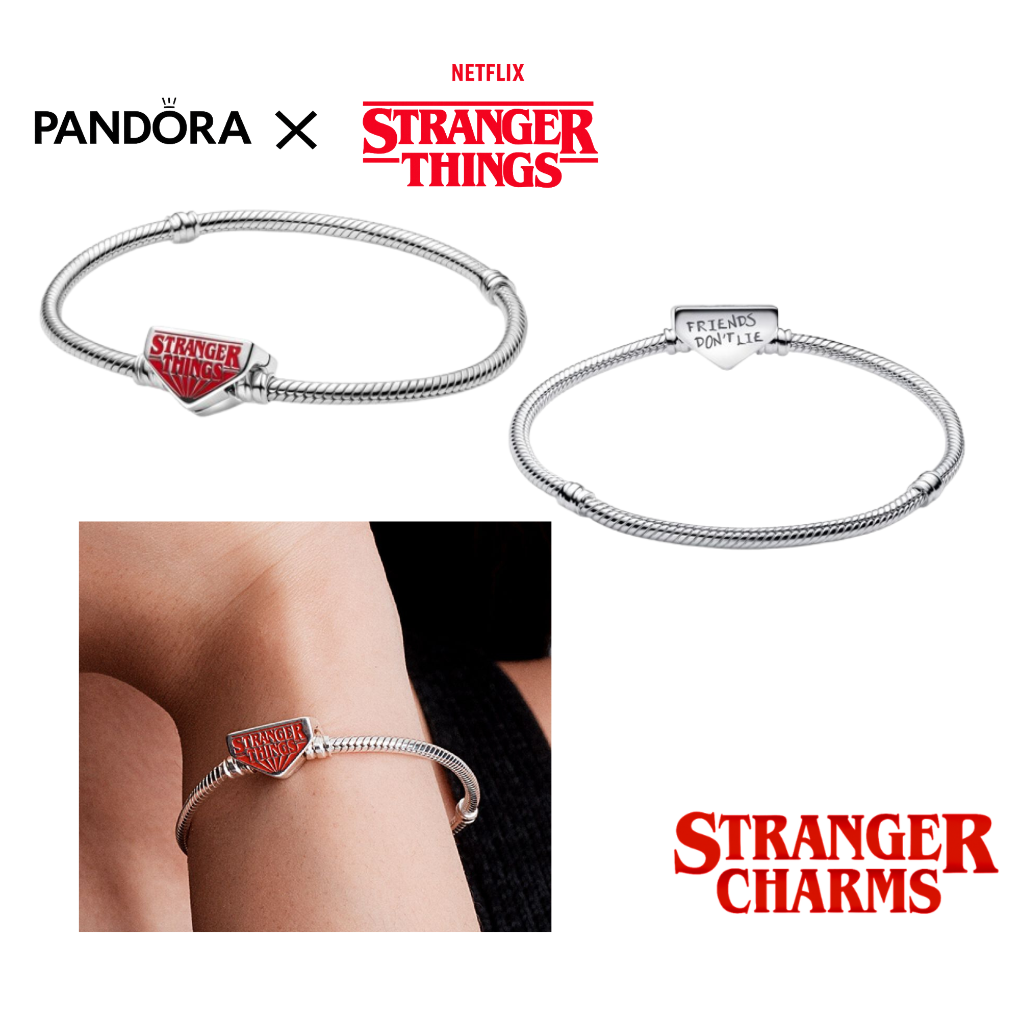 PULSERA PANDORA MOMENTS + SET DE 6 CHARMS